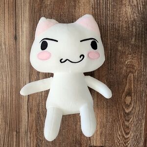 Charming White and Pink Cat Plush
